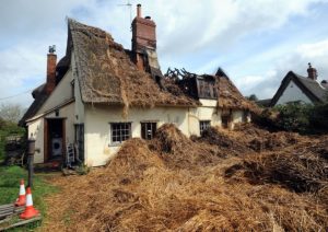 roof tiles came in with end of tached roof fires