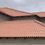 New roof tile installation